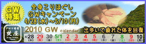 2010年ゴールデンウイークキャンペーン!
