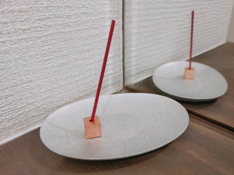 画像9: 金属香皿香立セット (9)