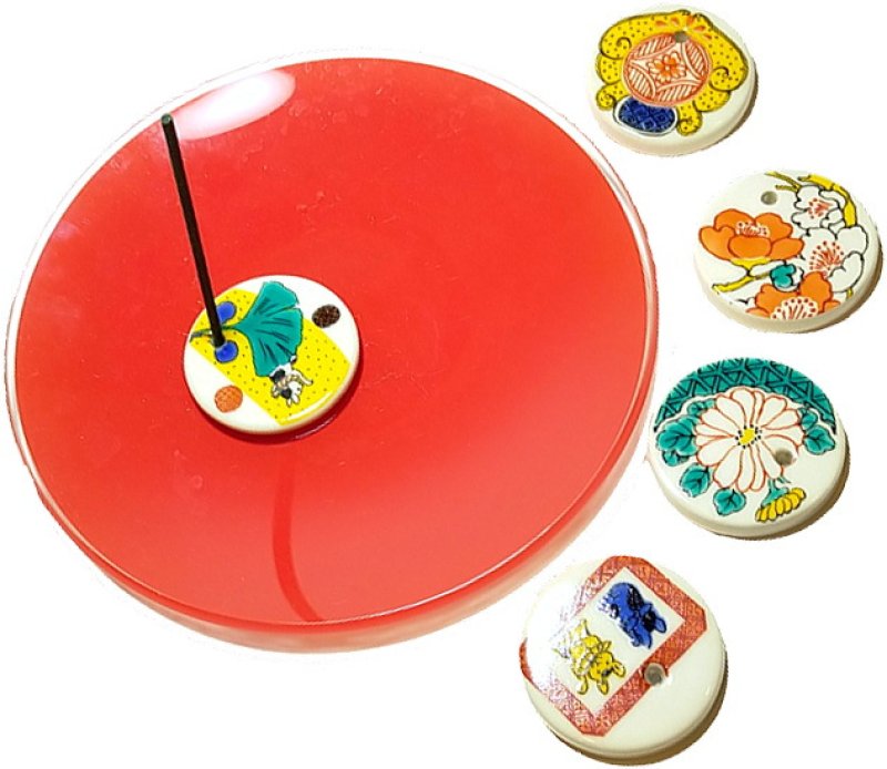 画像5: 九谷焼・手書きデザインお香立て5種類 (5)