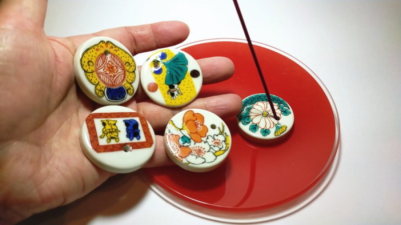 画像3: 九谷焼・手書きデザインお香立て5種類 (3)