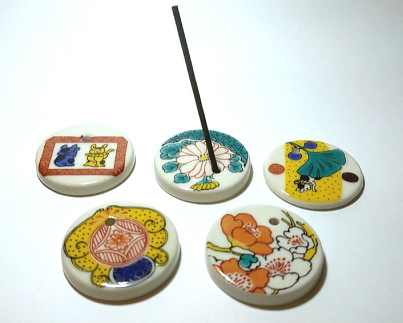 画像2: 九谷焼・手書きデザインお香立て5種類 (2)