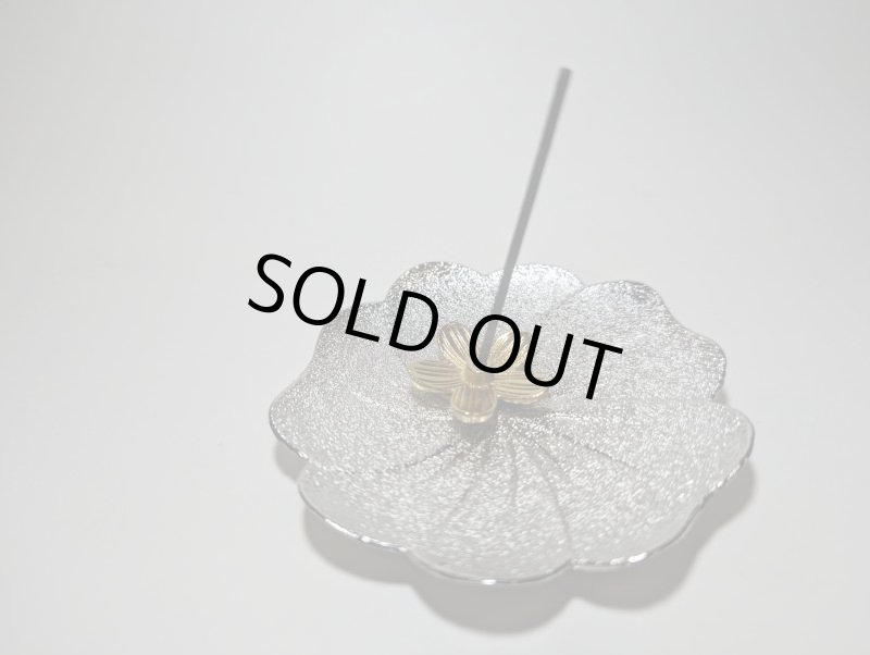 画像12: 花びら香立香皿セット(金属) (12)