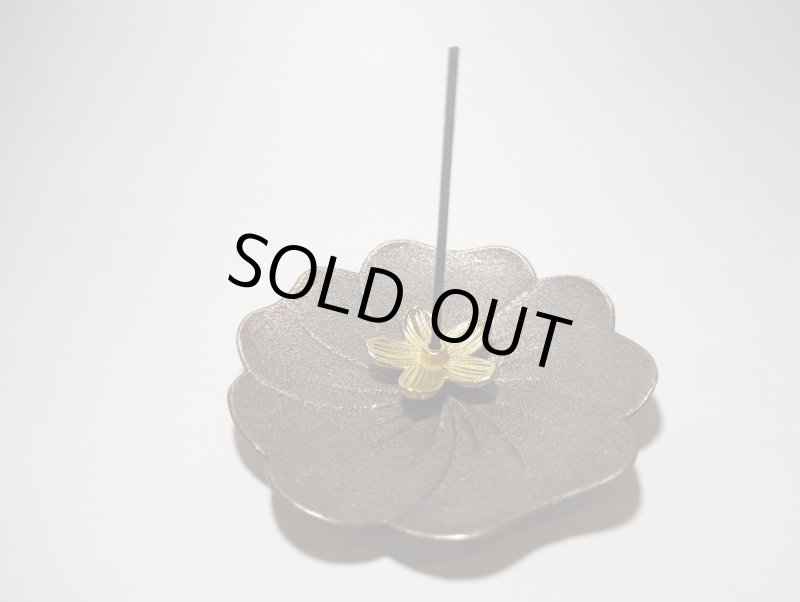 画像11: 花びら香立香皿セット(金属) (11)