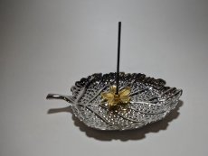 画像5: 花びら香立香皿セット(金属) (5)