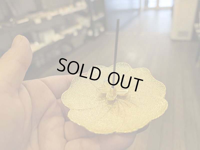 画像4: 花びら香立香皿セット(金属) (4)