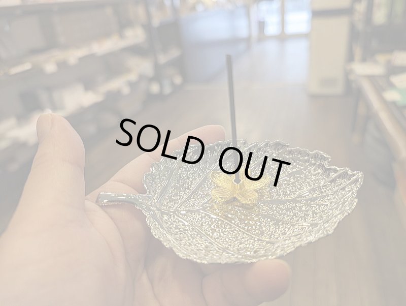 画像3: 花びら香立香皿セット(金属) (3)