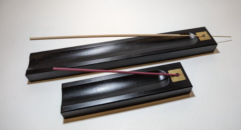 画像4: 黒壇ロング香皿 (4)