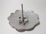 画像14: 花びら香立香皿セット(金属) (14)
