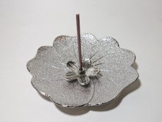 画像14: 花びら香立香皿セット(金属) (14)