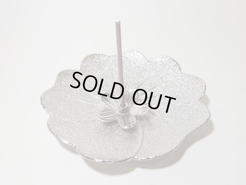 画像14: 花びら香立香皿セット(金属) (14)