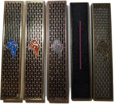 画像9: ショートサイズ・金属製・寝かせる線香皿 (9)