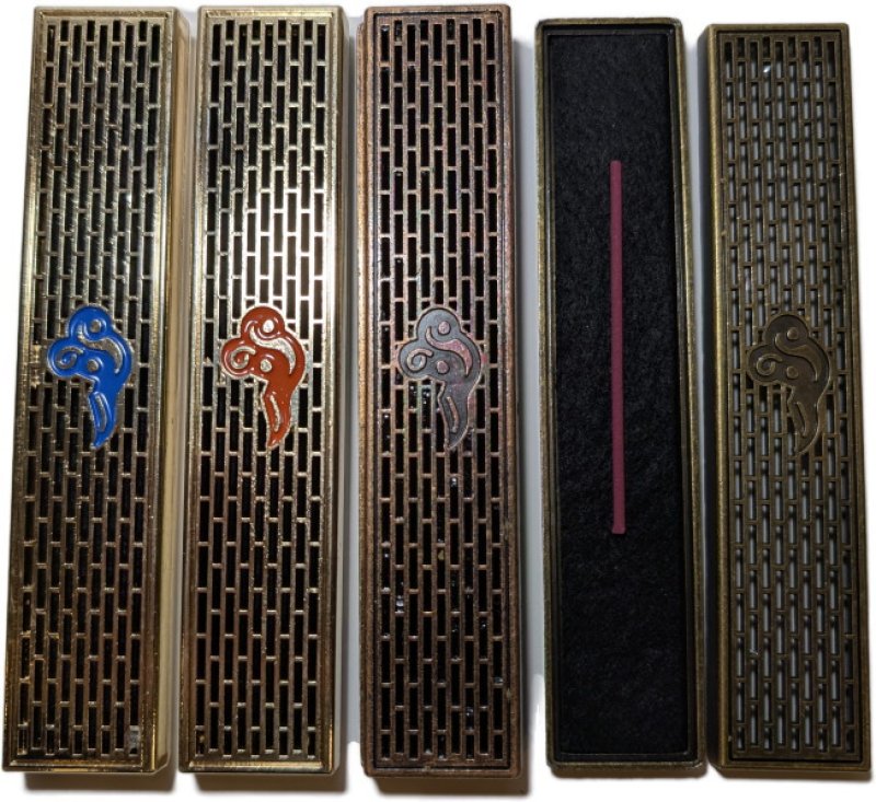 画像9: ショートサイズ・金属製・寝かせる線香皿 (9)