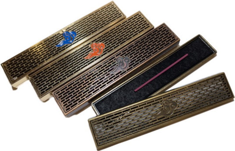 画像8: ショートサイズ・金属製・寝かせる線香皿 (8)