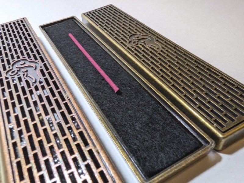 画像6: ショートサイズ・金属製・寝かせる線香皿 (6)