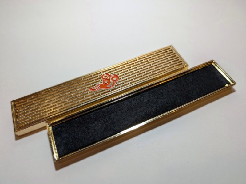 画像5: ショートサイズ・金属製・寝かせる線香皿 (5)