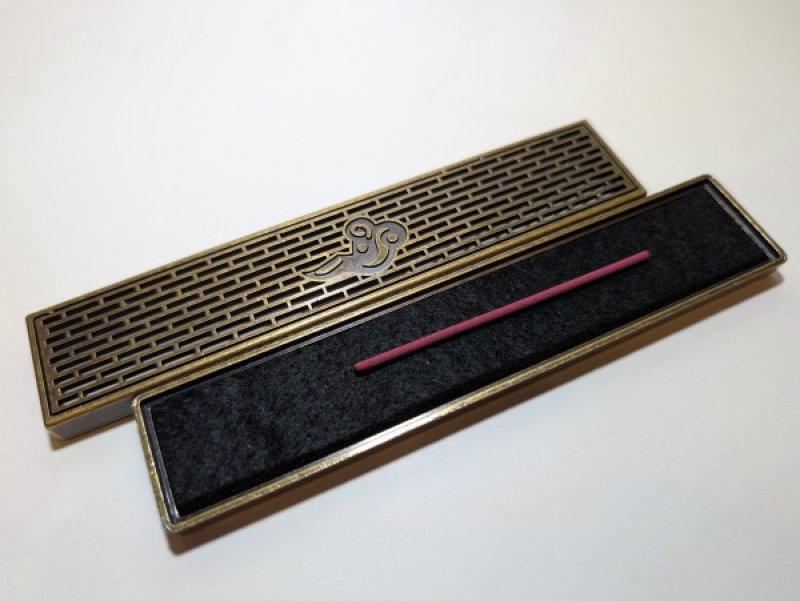 画像3: ショートサイズ・金属製・寝かせる線香皿 (3)