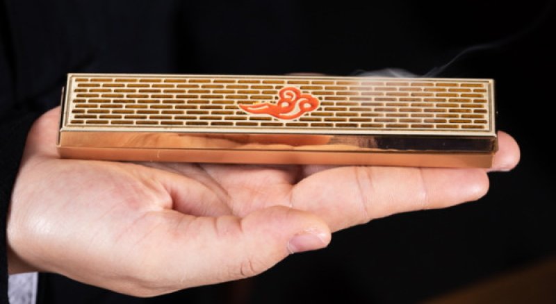 画像10: ショートサイズ・金属製・寝かせる線香皿 (10)