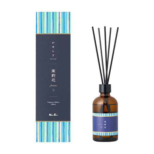 茉莉花-日本香堂のアロマディフューザー、リードディフューザー　かゆらぎシリーズ