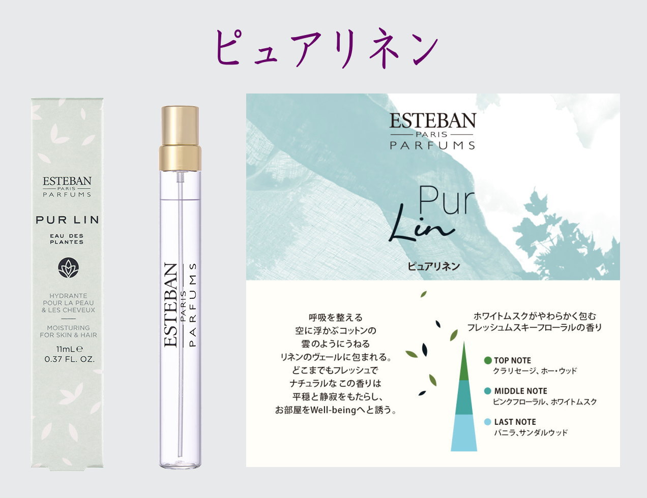 ESTEBAN-オーデプランツ-香水-perfume　ピュアリネン