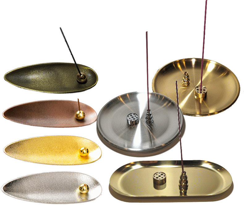 真鍮・金属・合金インセンスホルダー-日本香堂-お香の香皿・香立て