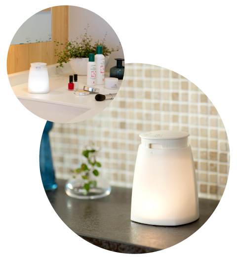 パウダールームでご使用